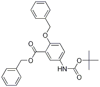 2-O-Benzyl-5-(N-tert-butyloxycarbonyl)aminosalicylic Acid Benzyl Ester molecular structure