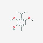 2,4-dimethoxy-6-methyl-3-(propan-2-yl)phenol molecular structure
