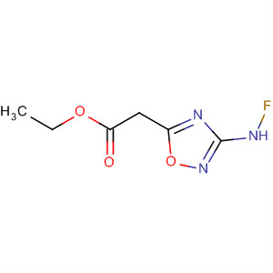 1,2,4-Oxadiazole-5-acetic acid, 3-(fluoroamino)-, ethyl ester molecular structure
