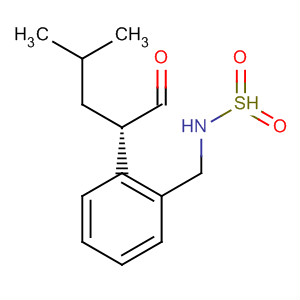 Benzenemethanesulfonamide, N-(1-formyl-3-methylbutyl)-, (S)- molecular structure