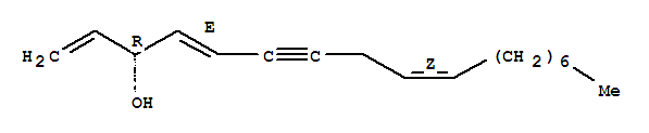 1,4,9-Heptadecatrien-6-yn-3-ol,[R-(E,Z)]- molecular structure