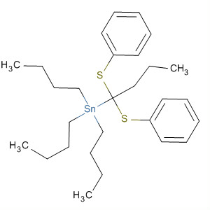 Stannane, [1,1-bis(phenylthio)butyl]tributyl- molecular structure
