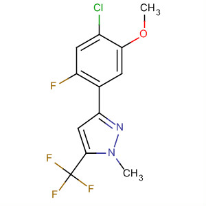 1H-Pyrazole,3-(4-chloro-2-fluoro-5-methoxyphenyl)-1-methyl-5-(trifluoromethyl)- molecular structure