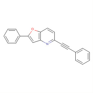 Furo[3,2-b]pyridine, 2-phenyl-5-(phenylethynyl)- molecular structure