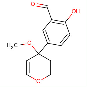 Benzaldehyde, 2-hydroxy-5-(tetrahydro-4-methoxy-2H-pyran-4-yl)- molecular structure