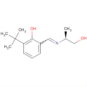 Phenol,2-(1,1-dimethylethyl)-6-[[(2-hydroxy-1-methylethyl)imino]methyl]-, (S)- molecular structure