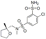 M-BENZENEDISULFONAMIDE,4-CHLORO-N1-METHYL-N1-(TETRAHYDRO-2-METHYLFURFURYL)-,(-)- molecular structure
