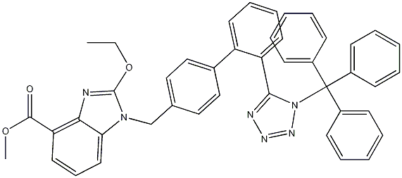 2-Ethoxy-1-[[2'-[1-(trityl)-1H-tetrazol-5-yl][1,1'-biphenyl]-4-yl]methyl]-1H-benzimidazole-4-carboxylic Acid Methyl Ester (Candesartan Impurity)