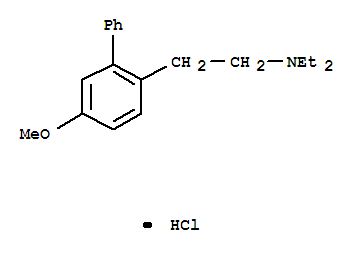 N,N-diethyl-2-(5-methoxybiphenyl-2-yl)ethanaminium chloride molecular structure