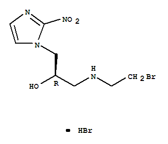 (2R)-1-[(2-bromoethyl)amino]-3-(2-nitro-1H-imidazol-1-yl)propan-2-ol hydrobromide (1:1) molecular structure