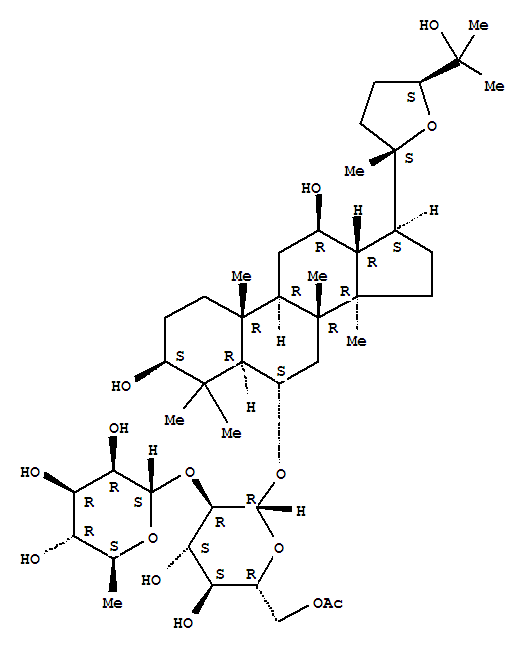 Dammarane,b-D-glucopyranoside deriv. molecular structure