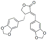 (S)-4-(1,3-Benzodioxol-5-ylmethyl)-3-[(Z)-1,3-benzodioxol-5-ylmethylene]dihydro-2(3H)-furanone molecular structure