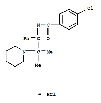 1-{(1E)-1-[(4-chlorobenzoyl)imino]-2-methyl-1-phenylpropan-2-yl}piperidinium chloride molecular structure