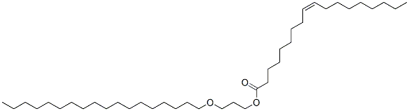 (Z)-9-Octadecenoic acid 3-(octadecyloxy)propyl ester molecular structure