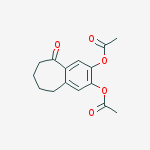 5-oxo-6,7,8,9-tetrahydro-5H-benzo[7]annulene-2,3-diyl diacetate molecular structure