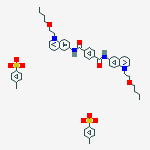 1-n,4-n-bis[1-(2-butoxyethyl)quinolin-1-ium-6-yl]benzene-1,4-dicarboxamide;4-methylbenzenesulfonate molecular structure