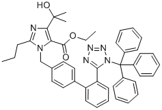 4-(1-Hydroxy-1-methylethyl)-2-propyl-1-[[2-[(triphenylmethyl)-1H-tetrazol-5-yl][1,1-biphenyl]-4-yl]methyl]-1H-imidazole-5-carboxylic acid ethyl ester