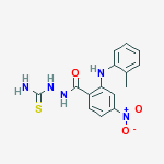 2-({2-[(2-methylphenyl)amino]-4-nitrophenyl}carbonyl)hydrazinecarbothioamide molecular structure