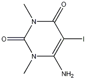 6-Amino-5-iodo-1,3-dimethyl-2,4(1H,3H)-pyrimidinedione molecular structure