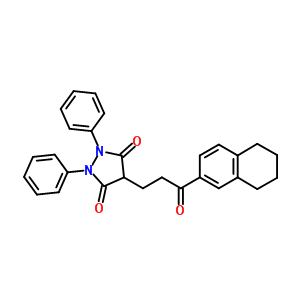 4-[3-oxo-3-(5,6,7,8-tetrahydronaphthalen-2-yl)propyl]-1,2-diphenylpyrazolidine-3,5-dione