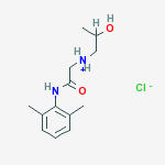N-{2-[(2,6-dimethylphenyl)amino]-2-oxoethyl}-2-hydroxypropan-1-aminium chloride molecular structure