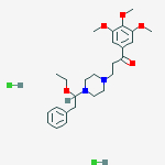 3-[4-(1-ethoxy-2-phenylethyl)piperazin-1-yl]-1-(3,4,5-trimethoxyphenyl)propan-1-one dihydrochloride molecular structure