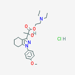 2-(diethylamino)ethyl 2-hydroxy-2-[1-(4-methoxyphenyl)-4,5,6,7-tetrahydro-1H-indazol-3-yl]propanoate hydrochloride (1:1)