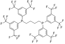 1,4-BIS[BIS(3,5-DITRIFLUOROMETHYLPHENYL)PHOSPHINO]BUTANE molecular structure