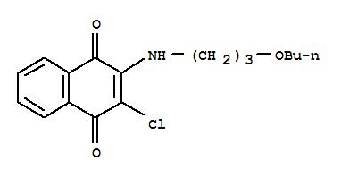 2-[(3-butoxypropyl)amino]-3-chloronaphthalene-1,4-dione molecular structure