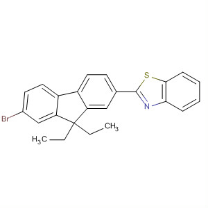 Benzothiazole, 2-(7-bromo-9,9-diethyl-9H-fluoren-2-yl)- molecular structure