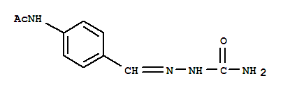 N-(4-{(E)-[2-(aminocarbonyl)hydrazono]methyl}phenyl)acetamide molecular structure