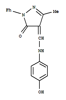 (4E)-4-{[(4-hydroxyphenyl)amino]methylidene}-5-methyl-2-phenyl-2,4-dihydro-3H-pyrazol-3-one