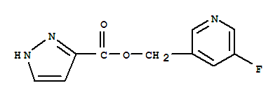 (5-fluoropyridin-3-yl)methyl 1H-pyrazole-5-carboxylate molecular structure