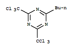 2-BUTYL-4,6-BIS(TRICHLOROMETHYL)-S-TRIAZINE molecular structure