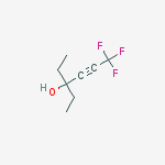 3-Ethyl-6,6,6-trifluorohex-4-yn-3-ol molecular structure