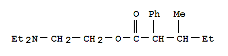 2-(diethylamino)ethyl 3-methyl-2-phenylpentanoate molecular structure