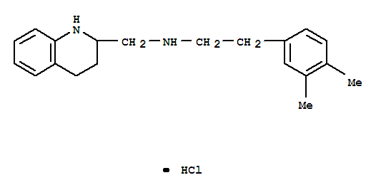 2-(3,4-dimethylphenyl)-N-(1,2,3,4-tetrahydroquinolin-2-ylmethyl)ethanamine hydrochloride (1:1) molecular structure
