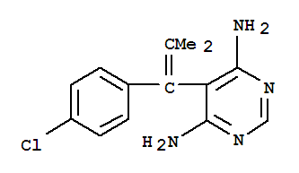 4,6-Pyrimidinediamine,5-[1-(4-chlorophenyl)-2-methyl-1-propen-1-yl]- molecular structure