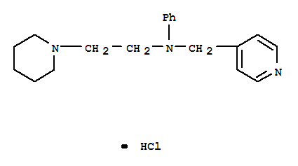 N-[2-(piperidin-1-yl)ethyl]-N-(pyridin-4-ylmethyl)aniline hydrochloride (1:1) molecular structure