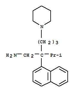 2-(naphthalen-1-yl)-5-(piperidin-1-yl)-2-(propan-2-yl)pentan-1-amine molecular structure