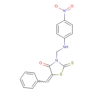 4-Thiazolidinone,3-[[(4-nitrophenyl)amino]methyl]-5-(phenylmethylene)-2-thioxo- molecular structure