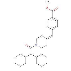 Benzoic acid, 4-[[1-(dicyclohexylacetyl)-4-piperidinylidene]methyl]-,methyl ester molecular structure