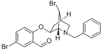 2-[(2-BENZYL-7-BROMO-2-AZABICYCLO[2.2.1]HEPT-6-YL)OXY]-5-BROMOBENZALDEHYDE molecular structure