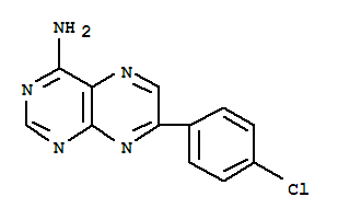 7-(4-chlorophenyl)pteridin-4-amine molecular structure
