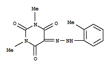 1,3-dimethyl-5-[(2-methylphenyl)hydrazono]pyrimidine-2,4,6(1H,3H,5H)-trione molecular structure