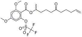 rac 2,4-Dimethoxy-6-[[(trifluoromethyl)sulfonyl]oxy]benzoic Acid 1-Methyl-5-oxo-9-decen-1-yl Ester molecular structure