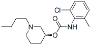 (-)-N-(2-Chloro-6-methylphenyl)carbamic acid (3S)-1-butyl-3-piperidyl ester molecular structure