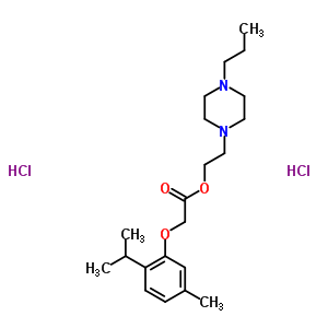 2-(4-propylpiperazin-1-yl)ethyl [5-methyl-2-(propan-2-yl)phenoxy]acetate dihydrochloride molecular structure