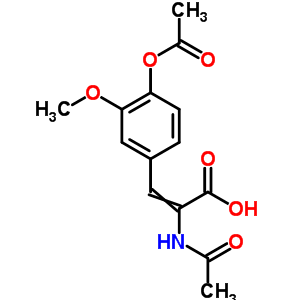 2-(acetylamino)-3-[4-(acetyloxy)-3-methoxyphenyl]prop-2-enoic acid
