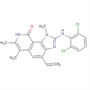 9H-Imidazo[4,5-h]isoquinolin-9-one,2-[(2,6-dichlorophenyl)amino]-4-ethenyl-1,8-dihydro-1,6,7-trimethyl- molecular structure